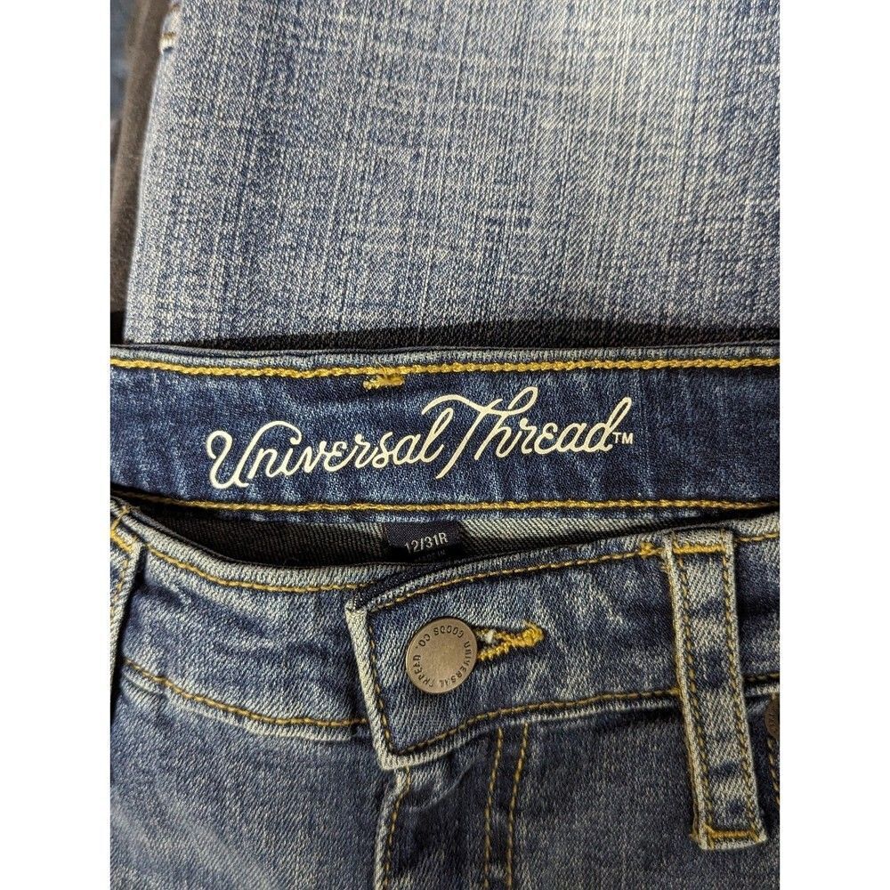 Universal Thread Women's Size 12 R High Rise Straight Color Block Jeans - Picture 12 of 12